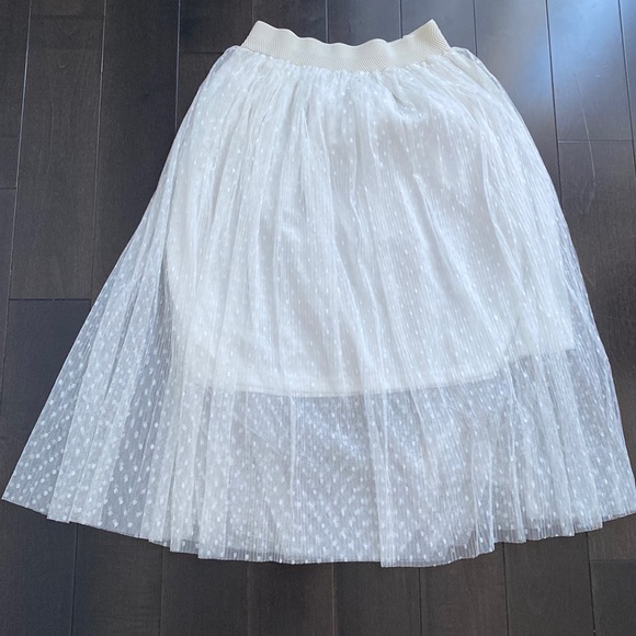 White chiffon dot dress - Picture 1 of 4